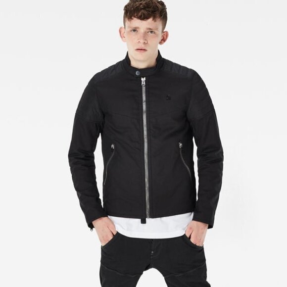 NEW G-Star Raw Black Suzaki SP Café Racer Biker Moto Jacket Grunge Streetwear - Picture 1 of 15